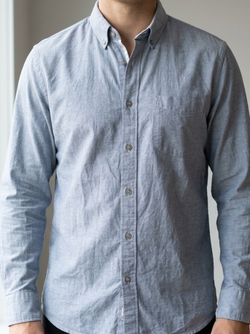 rag & bone Light Blue Men's Button-Down Dress Shirt